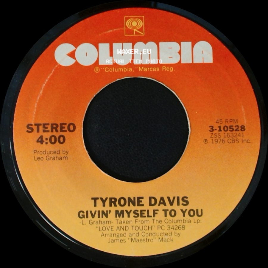 Tyrone Davis - This I Swear / Givin' Myself To You side B