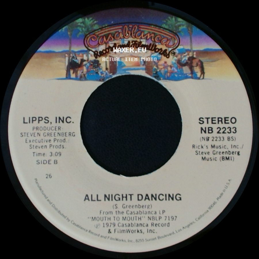 Lipps, Inc. - Funkytown / All Night Dancing side B