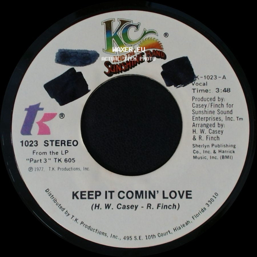 Kc And The Sunshine Band - Keep It Comin' Love / Baby I Love You side A