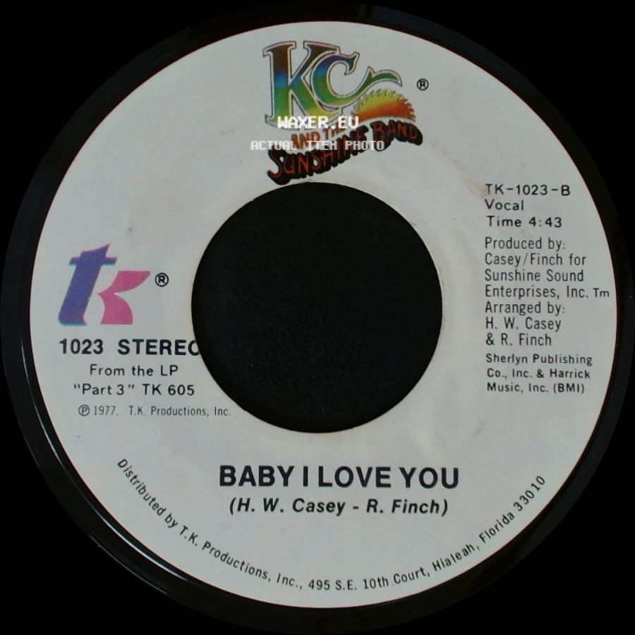 Kc And The Sunshine Band - Keep It Comin' Love / Baby I Love You side B