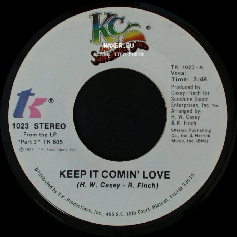Kc And The Sunshine Band - Baby I Love You / Keep It Comin' Love side B