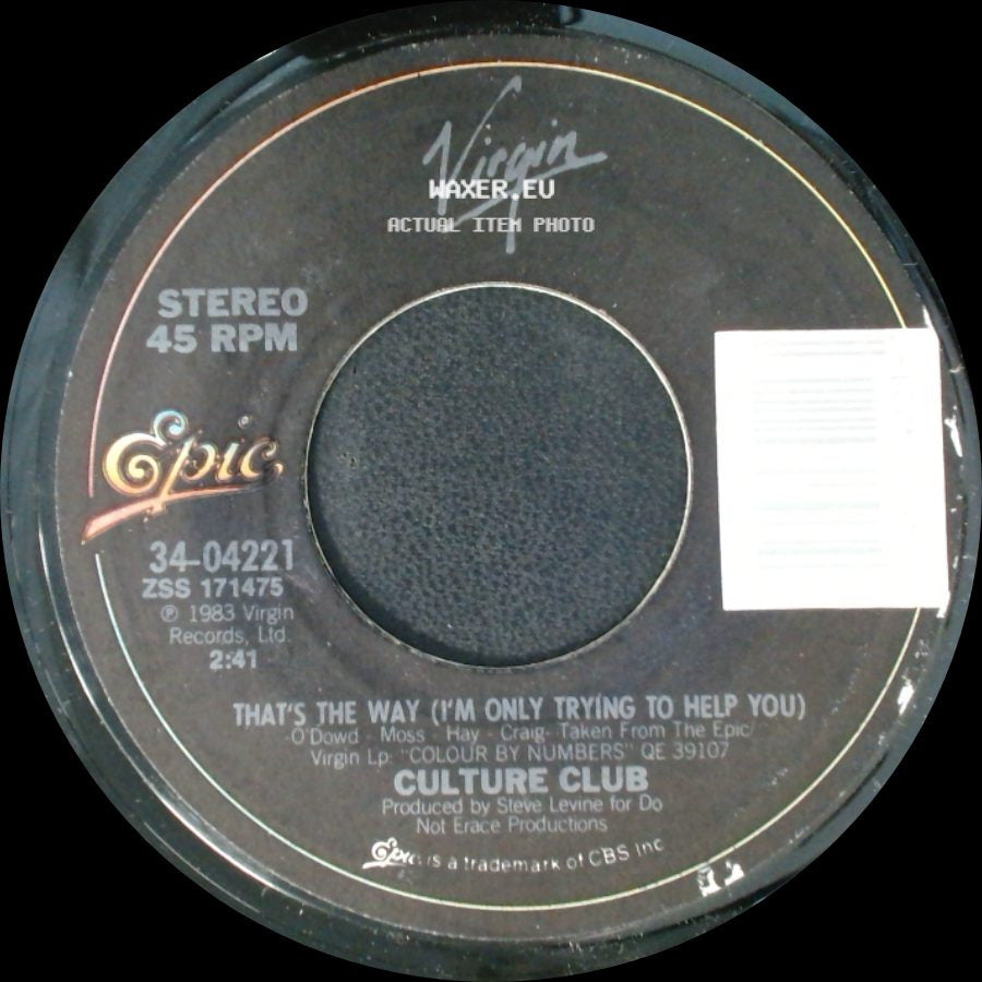 Culture Club - That's The Way (I'm Only Trying To Help You) / Karma Chameleon side A