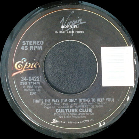 Culture Club - That's The Way (I'm Only Trying To Help You) / Karma Chameleon side A