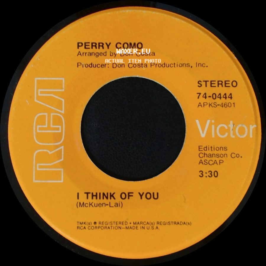 Perry Como - El Condor Pasa / I Think Of You side B