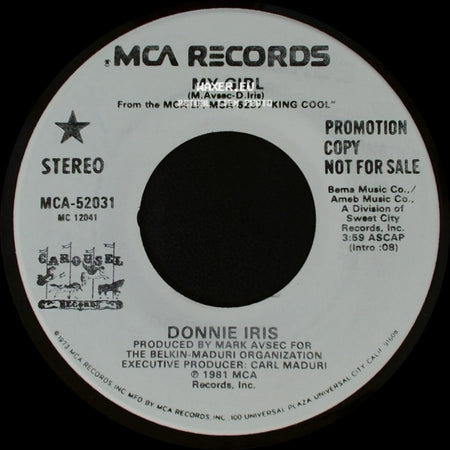 Donnie Iris - My Girl / My Girl side A