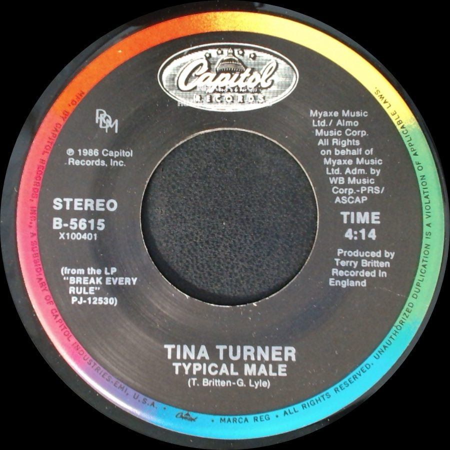 Tina Turner - Typical Male / Don't Turn Around side A