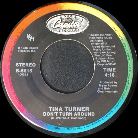 Tina Turner - Typical Male / Don't Turn Around side B
