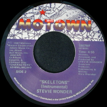 Stevie Wonder - Skeletons / Skeletons (Instrumental) side B