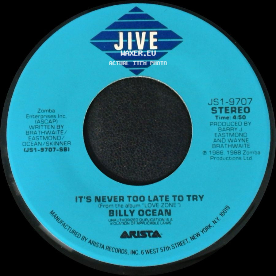 Billy Ocean - It's Never Too Late To Try / The Colour Of Love side A