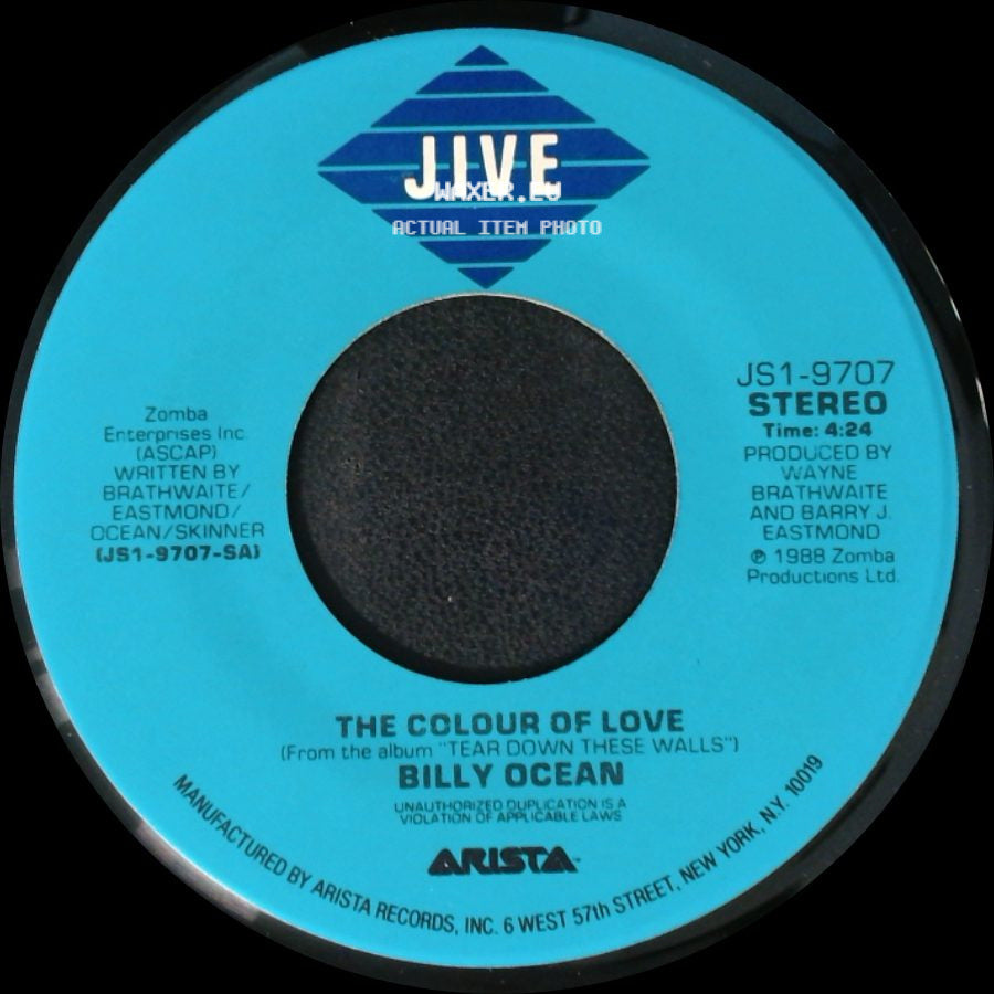 Billy Ocean - It's Never Too Late To Try / The Colour Of Love side B