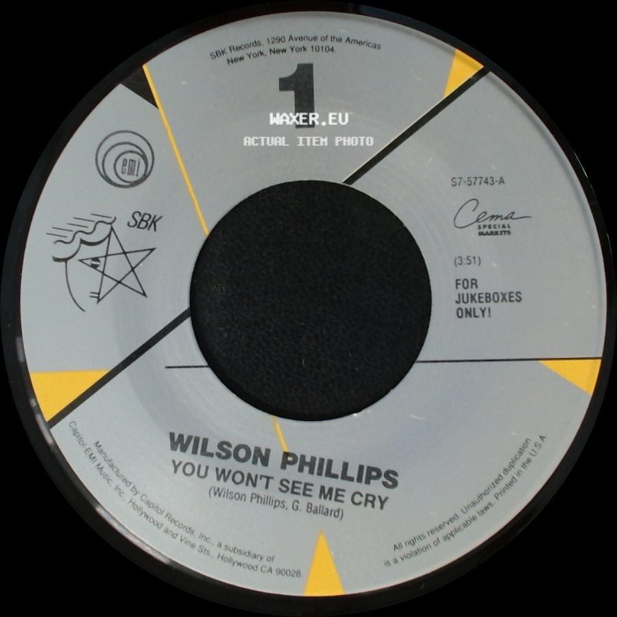 Wilson Phillips - You Won't See Me Cry / This Doesn't Have To Be Love side A