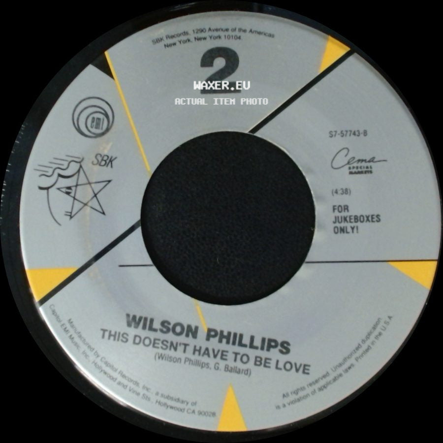 Wilson Phillips - You Won't See Me Cry / This Doesn't Have To Be Love side B