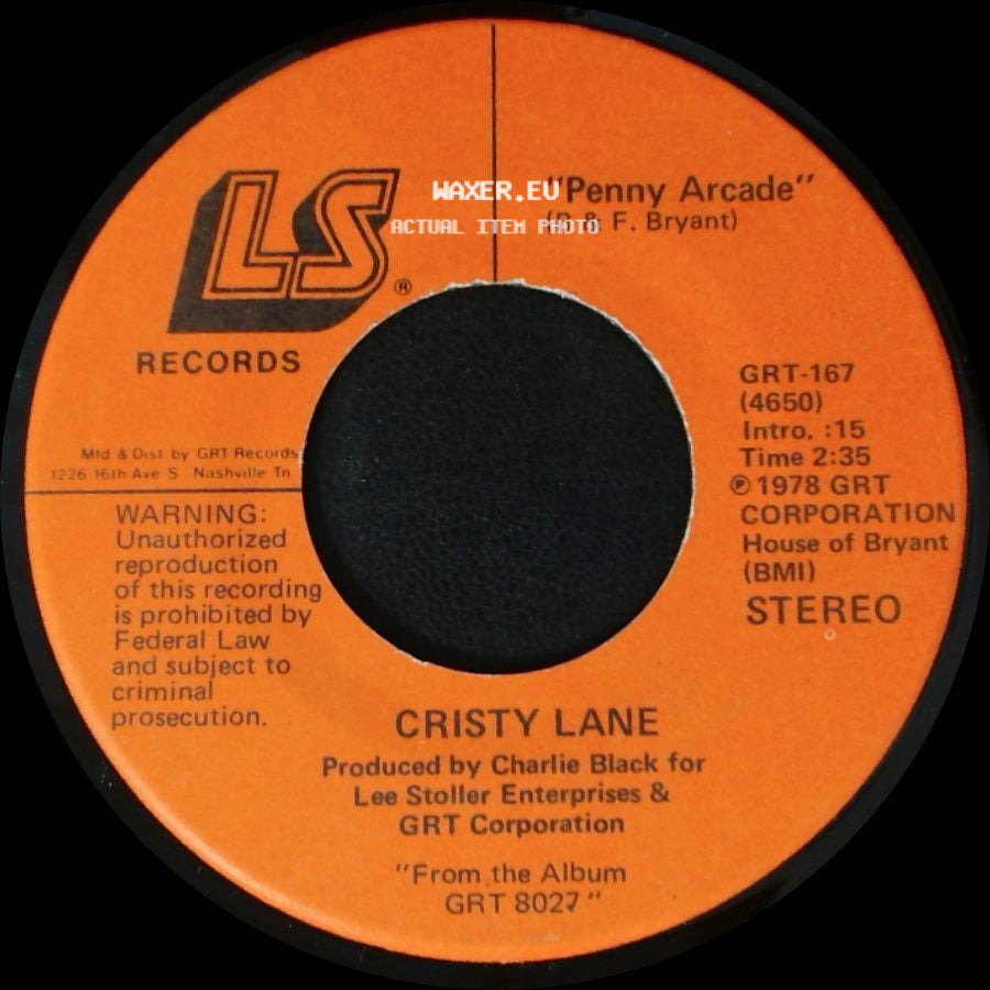 Cristy Lane - Somebody's Baby / Penny Arcade side B