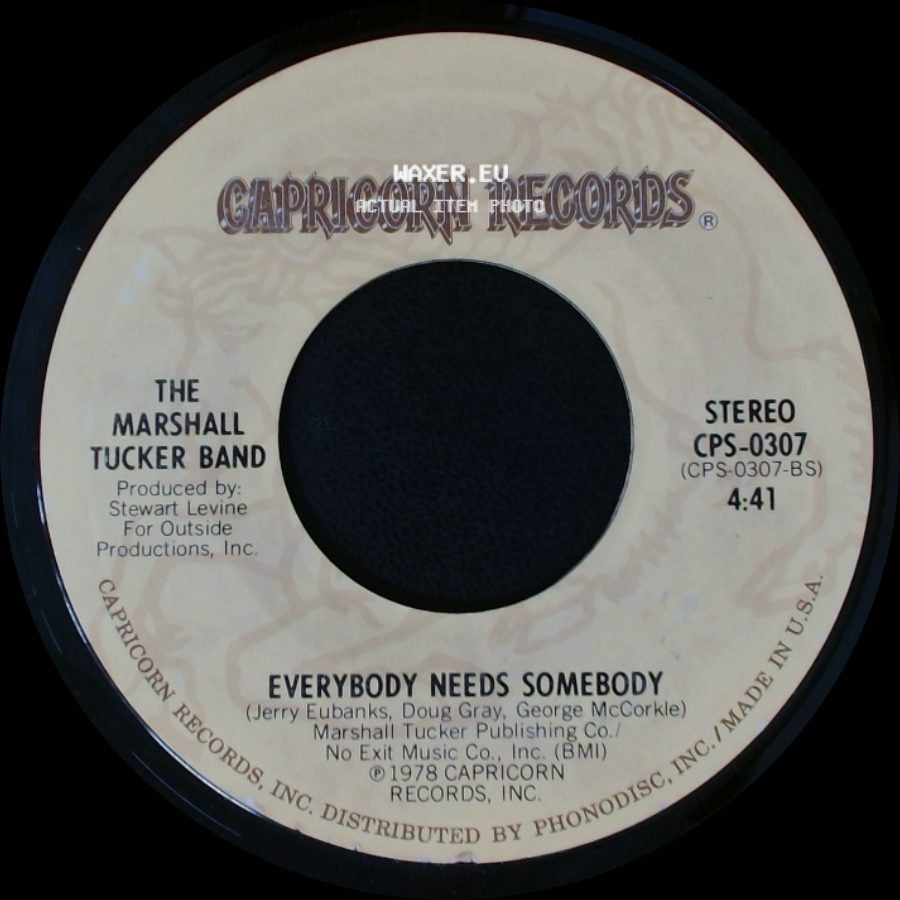 The Marshall Tucker Band - Everybody Needs Somebody / I'll Be Loving You side A