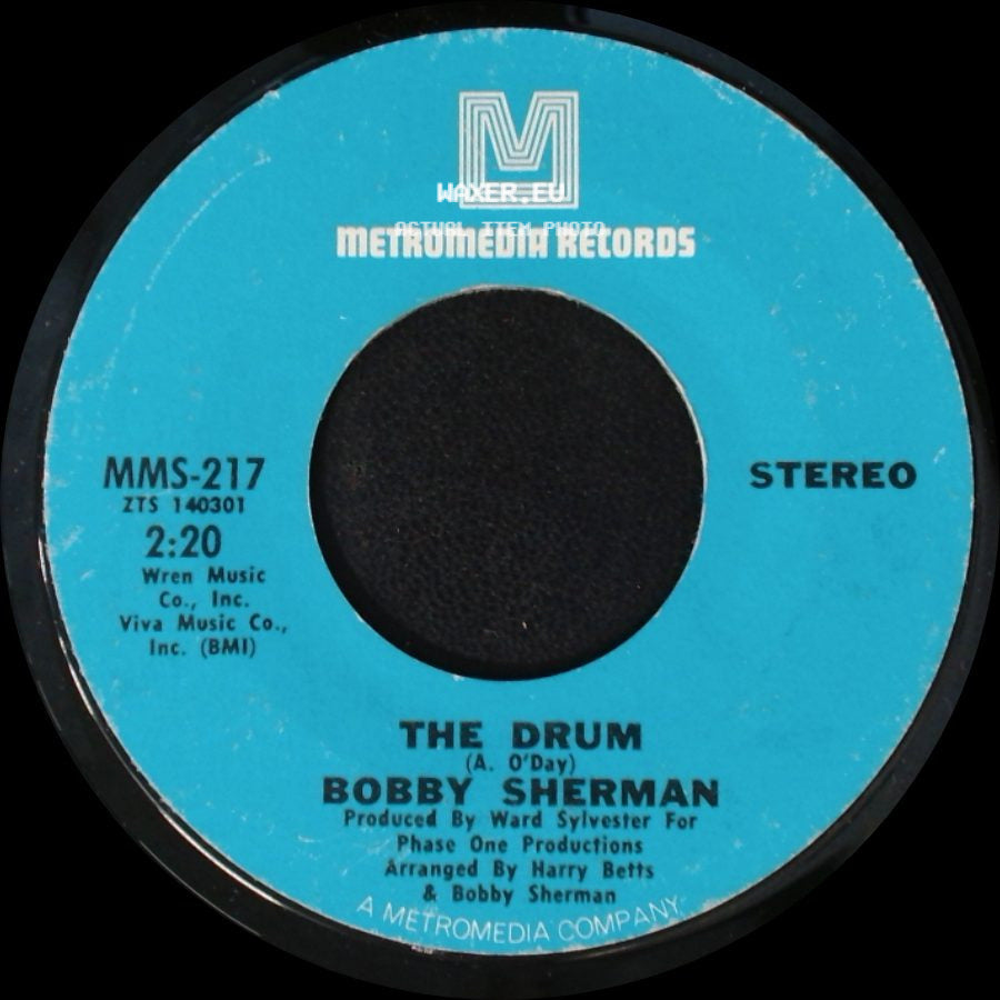 Bobby Sherman - Free Now To Roam / The Drum side B