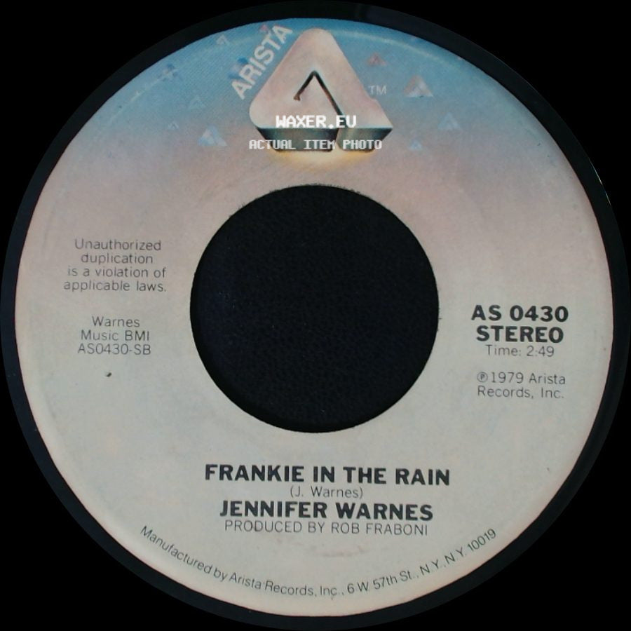 Jennifer Warnes - I Know A Heartache When I See One / Frankie In The Rain side B
