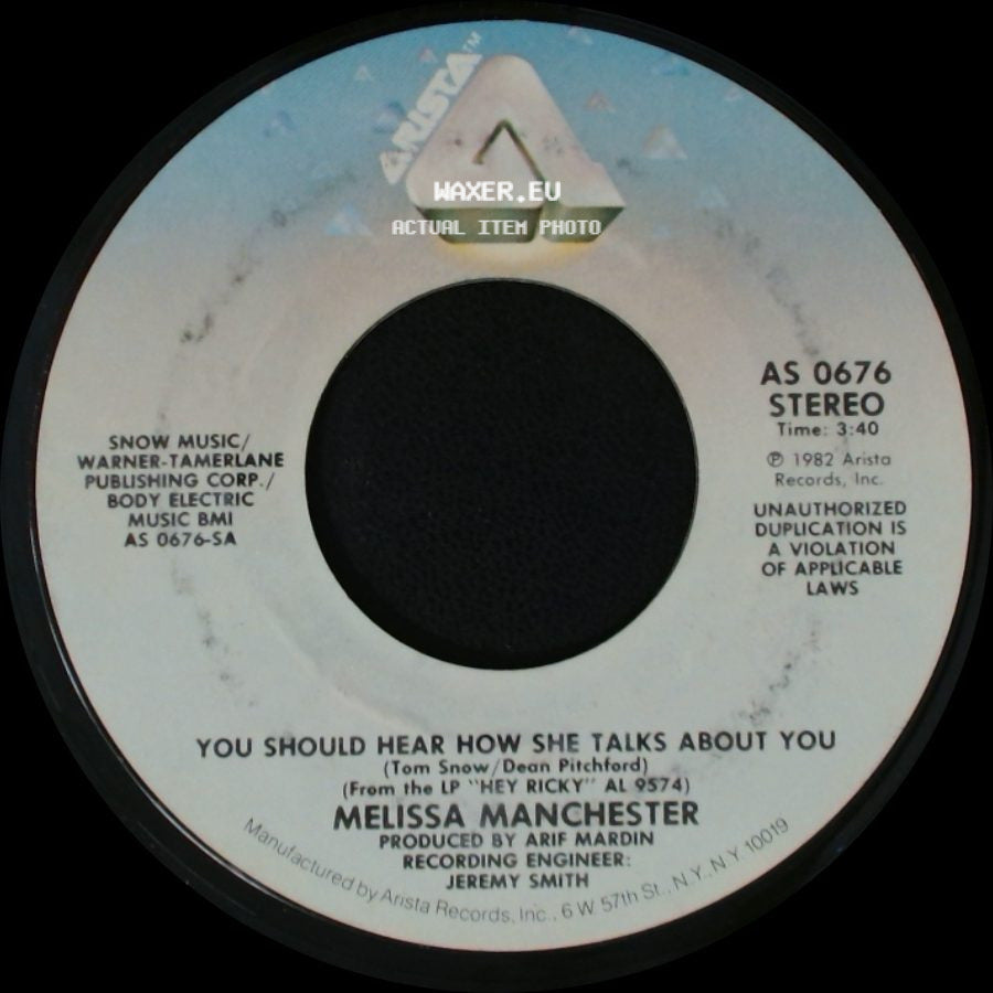 Melissa Manchester - You Should Hear How She Talks About You / Long Goodbyes side A