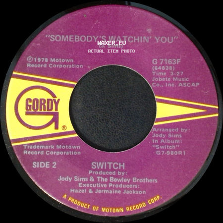 Switch - I Wanna Be Closer / Somebody's Watchin' You side B