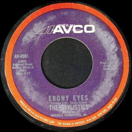 The Stylistics Featuring Russell Thompkins, Jr. / The Stylistics - Ebony Eyes / Getcha By Golly, Wow side A