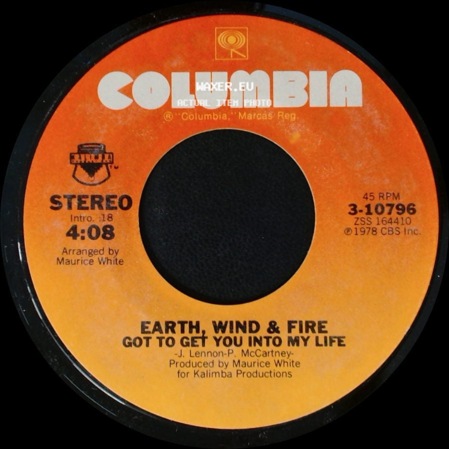 Earth, Wind & Fire - I'll Write A Song For You / Got To Get You Into My Life side B