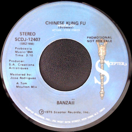 Banzaii - Chinese Kung Fu (Subway) / Chinese Kung Fu (Disco Version) side A