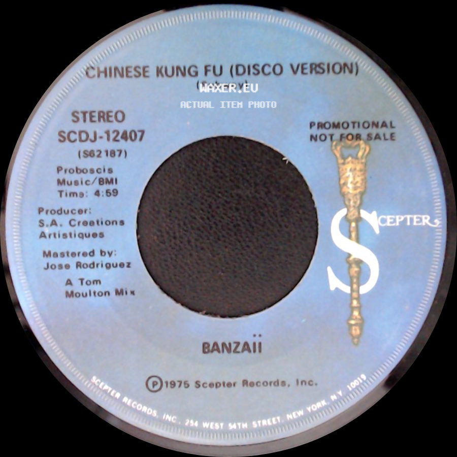 Banzaii - Chinese Kung Fu (Disco Version) / Chinese Kung Fu side A