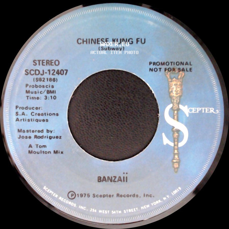 Banzaii - Chinese Kung Fu (Disco Version) / Chinese Kung Fu side B