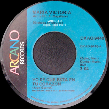 Maria Victoria - Yo Se Que Esta En Tu Corazon / Ya No Hay Mas Que Hablar side A