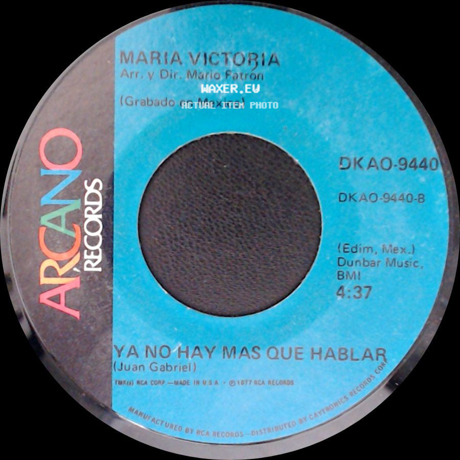 Maria Victoria - Yo Se Que Esta En Tu Corazon / Ya No Hay Mas Que Hablar side B