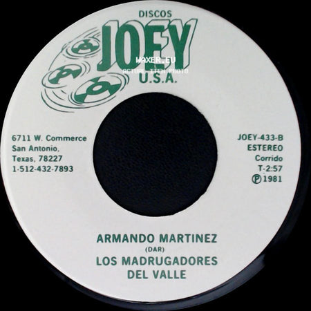 Los Madrugadores Del Valle / Armando Martinez - Dos Monedas / Los Madrugadores Del Valle side B