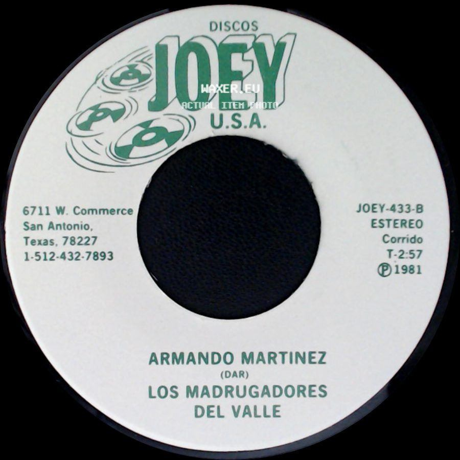 Los Madrugadores Del Valle / Armando Martinez - Dos Monedas / Los Madrugadores Del Valle side B