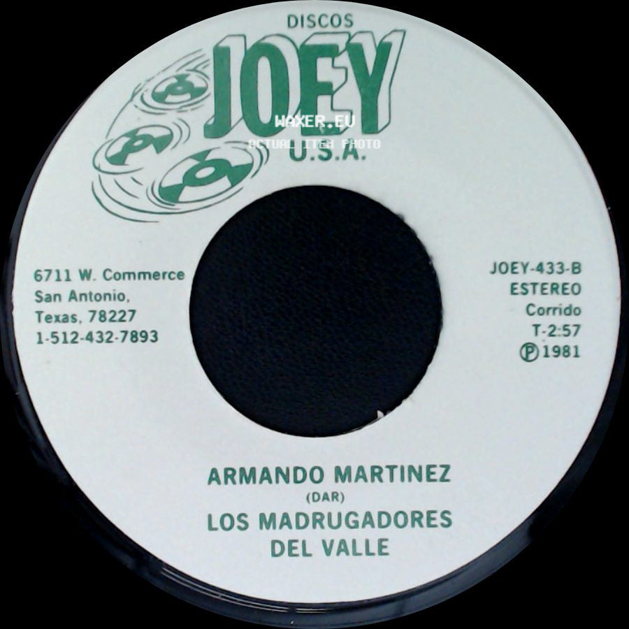 Los Madrugadores Del Valle / Armando Martinez - Dos Monedas / Los Madrugadores Del Valle side B