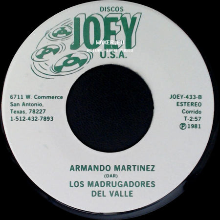 Los Madrugadores Del Valle / Armando Martinez - Dos Monedas / Los Madrugadores Del Valle side B