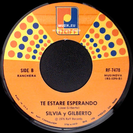 Silvia Y Gilberto - Nescesito Tenerte / Te Estare Esperando side B