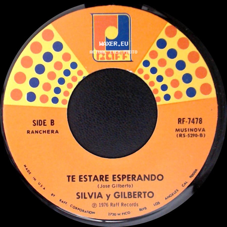 Silvia Y Gilberto - Nescesito Tenerte / Te Estare Esperando side B