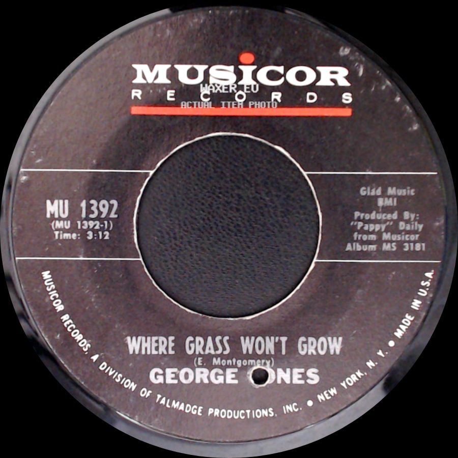 George Jones - Shoulder To Shoulder / Where Grass Won't Grow side B