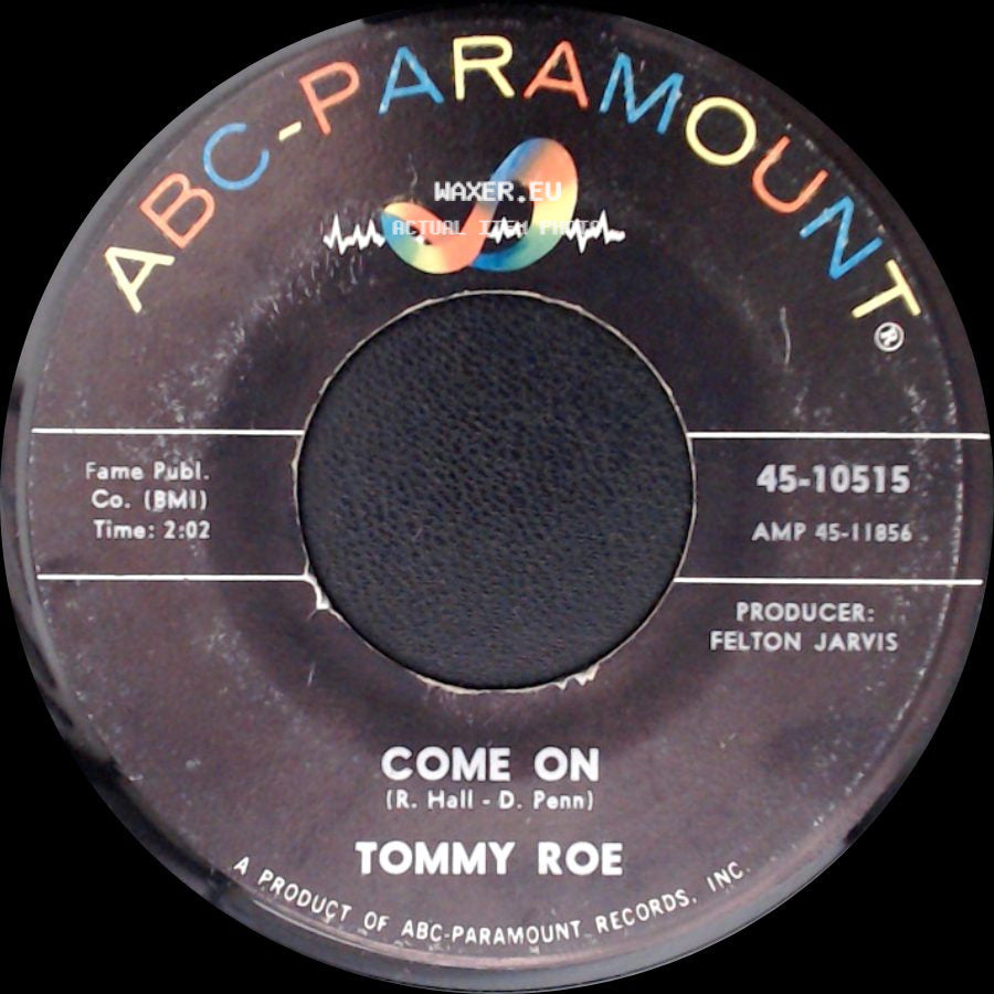Tommy Roe - There Will Be Better Years / Come On side B