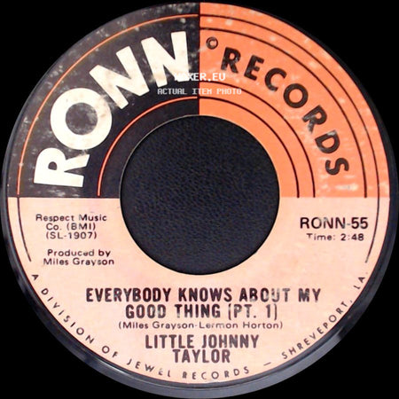 Little Johnny Taylor - Everybody Knows About My Good Thing (Pt. 2) / Everybody Knows About My Good Thing (Pt. 1) side B