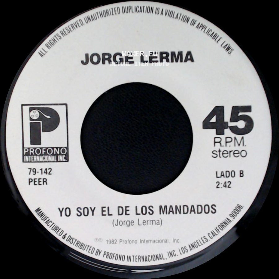 Jorge Lerma - Mis Mejores Años / Yo Soy El De Los Mandados side B