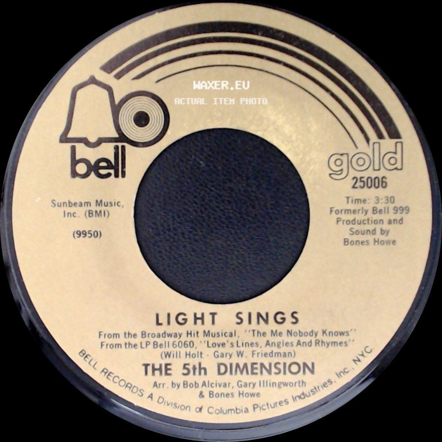 The 5Th Dimension - Light Sings / One Less Bell To Answer side A