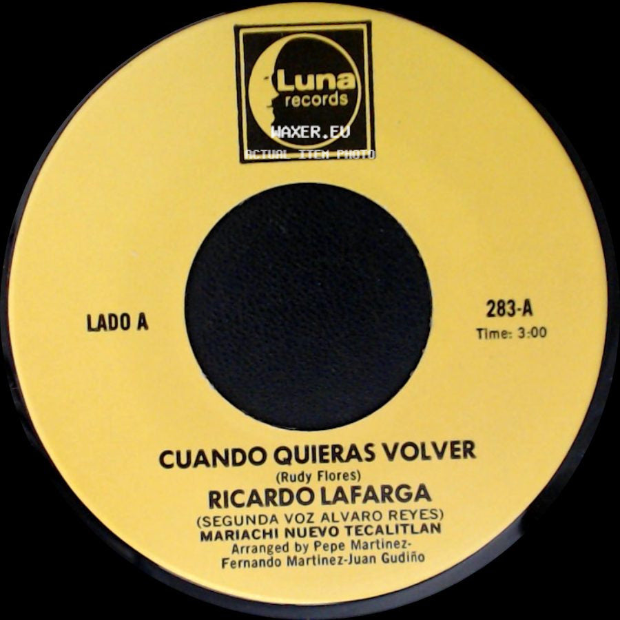 Ricardo Lafarga - Cuando Quieras Volver / Esa side A