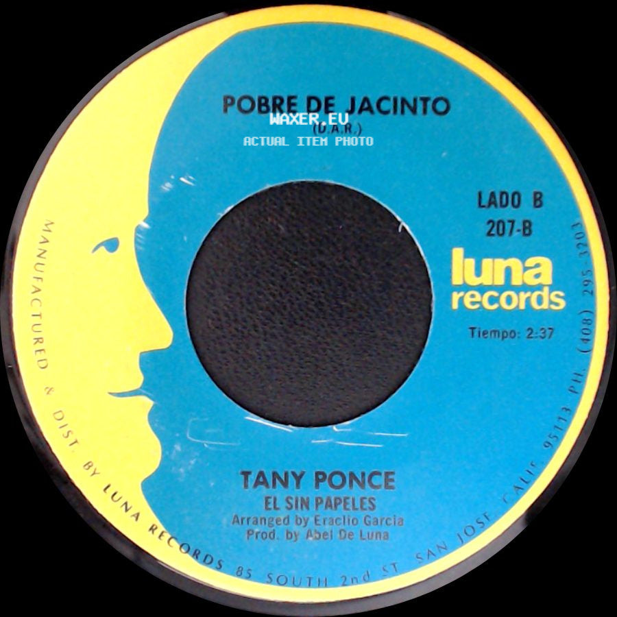 Tany Ponce - Por Venir De Contrabando / Pobre De Jacinto side B