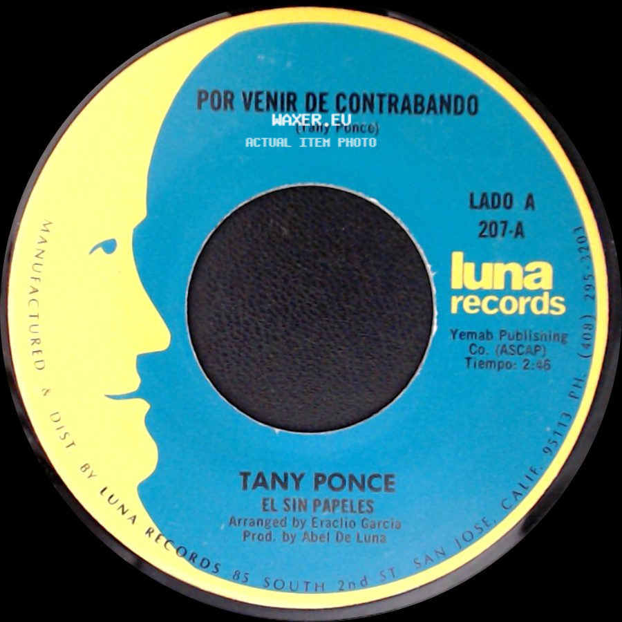 Tany Ponce - Por Venir De Contrabando / Pobre De Jacinto side A