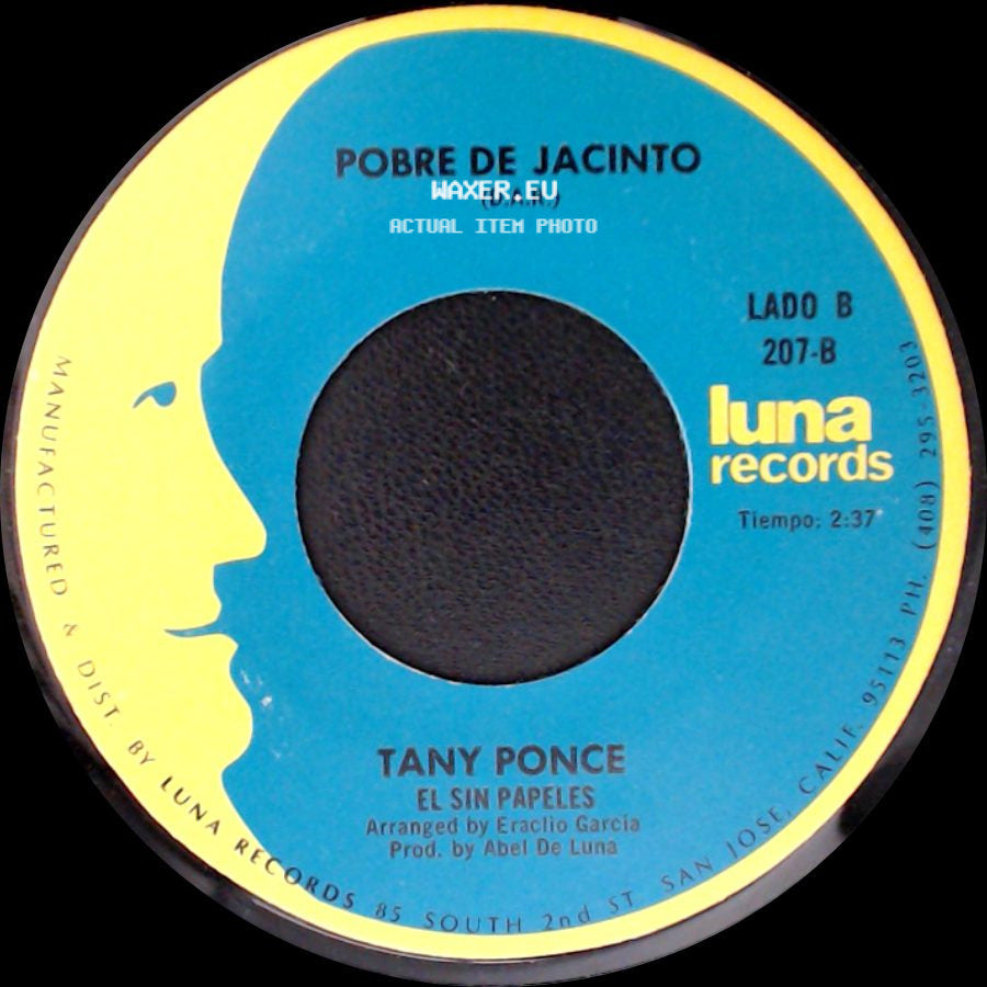 Tany Ponce - Por Venir De Contrabando / Pobre De Jacinto side B