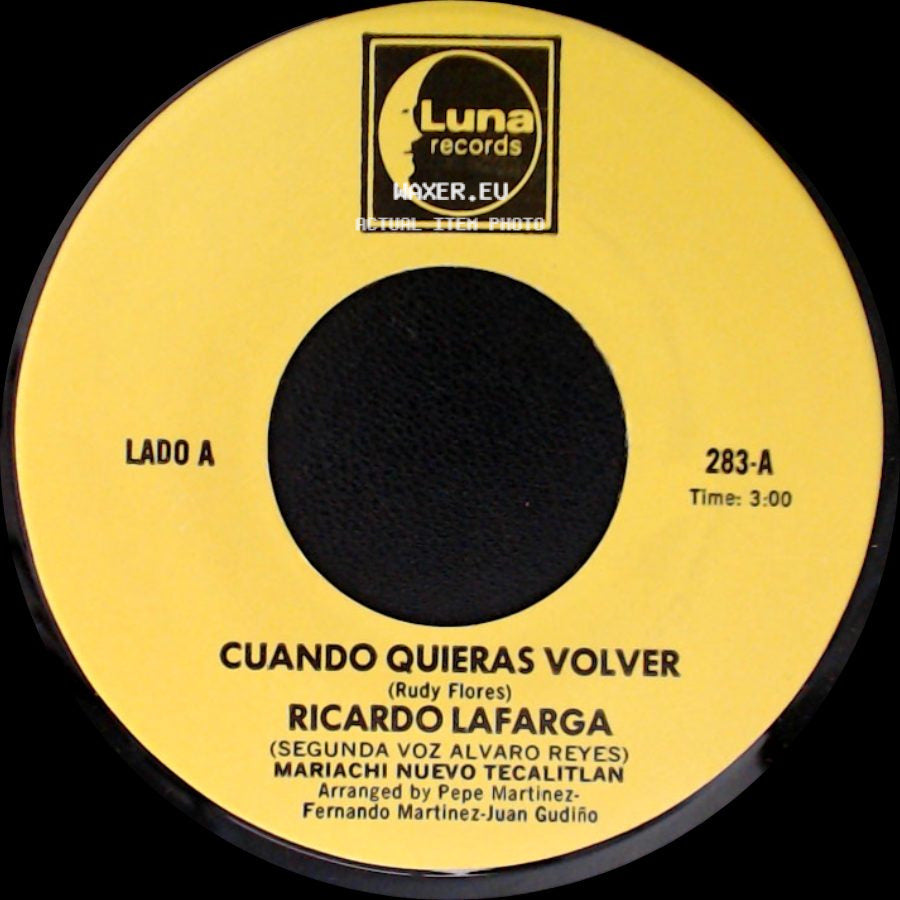 Ricardo Lafarga - Cuando Quieras Volver / Esa side A