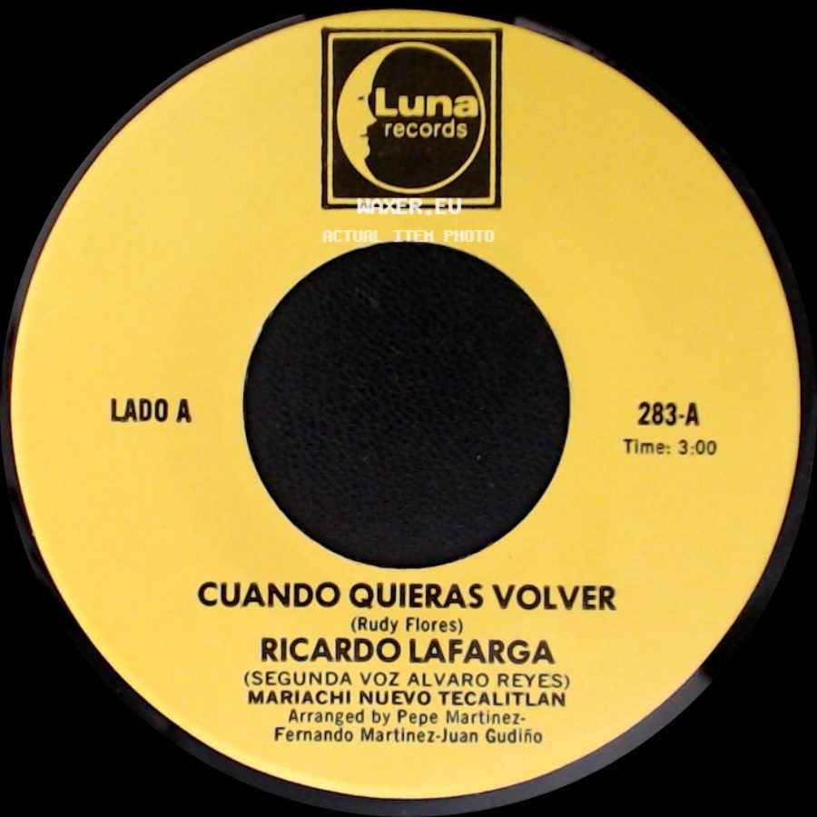 Ricardo Lafarga - Cuando Quieras Volver / Esa side A