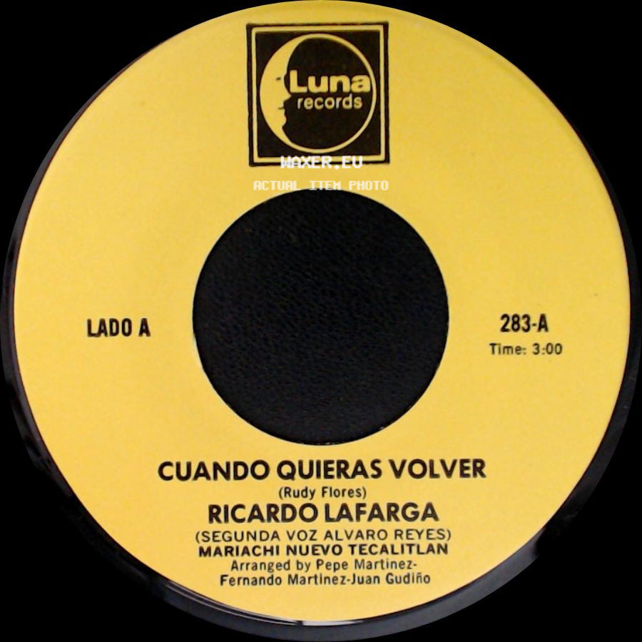 Ricardo Lafarga - Cuando Quieras Volver / Esa side A