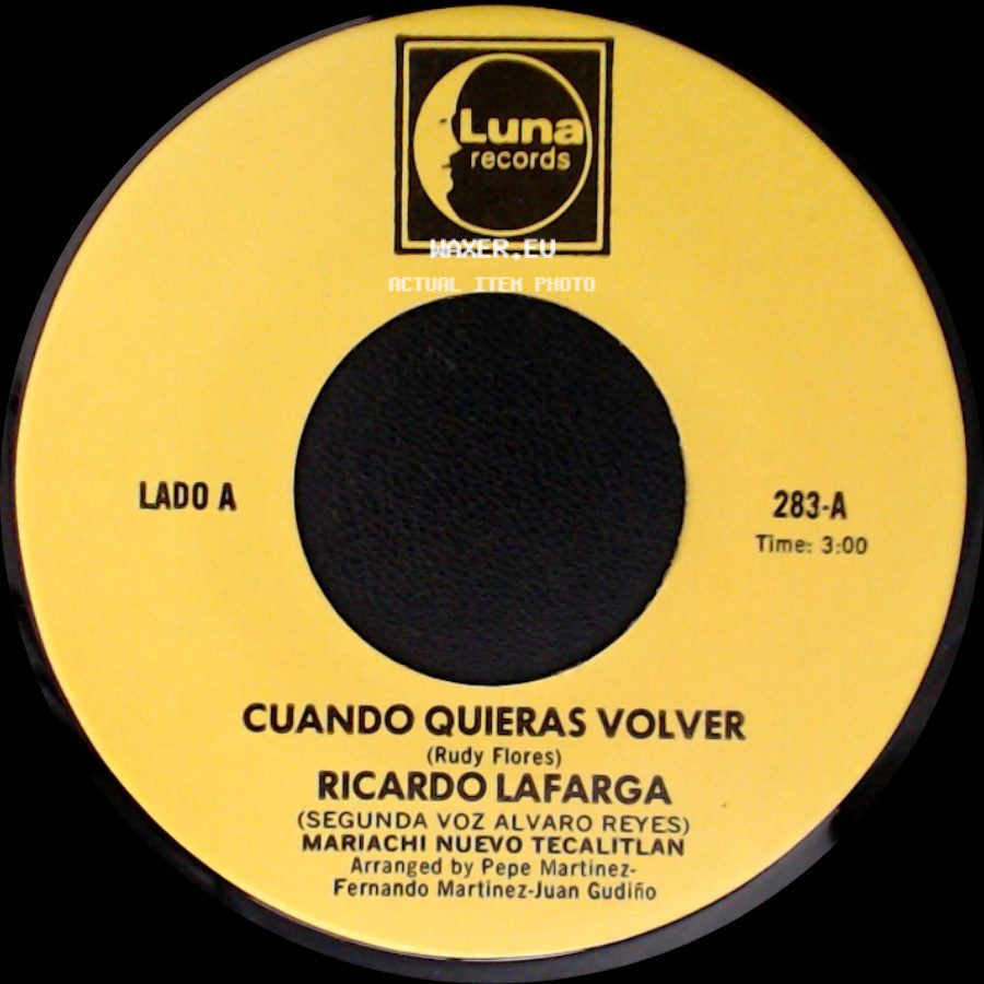 Ricardo Lafarga - Cuando Quieras Volver / Esa side A