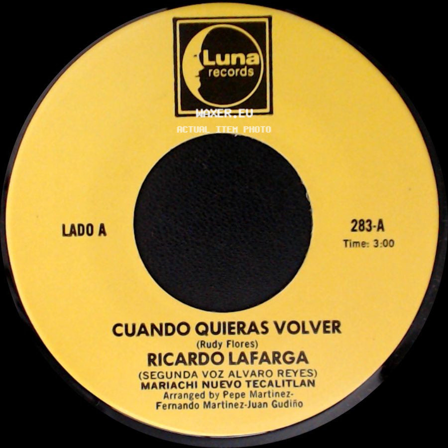 Ricardo Lafarga - Cuando Quieras Volver / Esa side A