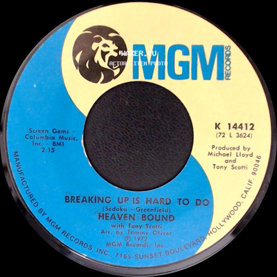 Unknown Artist - Breaking Up Is Hard To Do / Heaven Bound / Come Run With Me / Heaven Bound side A